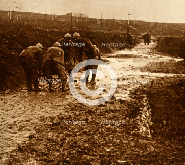 French soldiers, Froideterre, France, c1914-c1918. Artist: Unknown.