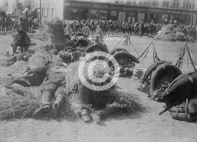 French soldiers resting after a march, 14 Sept? 1914. Creator: Bain News Service.