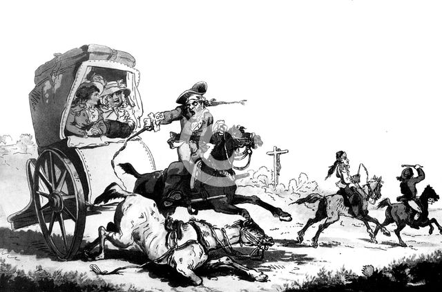 'French Travelling, or the First Stage from Calais', 1792. Artist: F Dukes