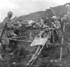 French troops after the capture of Souchez, Pas-de-Calais, France, 28 October 1915