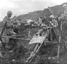 French troops after the capture of Souchez, Pas-de-Calais, France, 28 October 1915