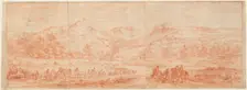 French Troops before Salins and the Surrounding Hills, 1668/1670. Creator: Adam Frans van der Meulen