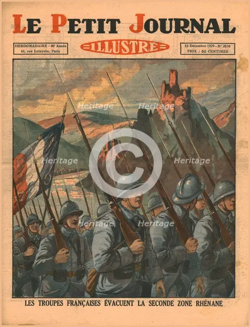 French troops leaving the second Rhine zone, 1929. Creator: Unknown.