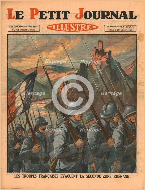 French troops leaving the second Rhine zone, 1929. Creator: Unknown.