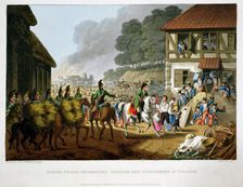 French Troops Retreating Through and Plundering a Village 1816. Artist: Matthew Dubourg