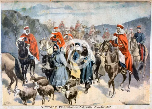 French victory in southern Algeria, 1897. Creator: F Meaulle.