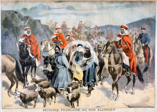 French victory in southern Algeria, 1897. Creator: F Meaulle.