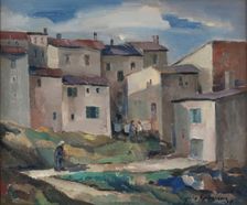 French village, 1930. Creator: Juho Salminen