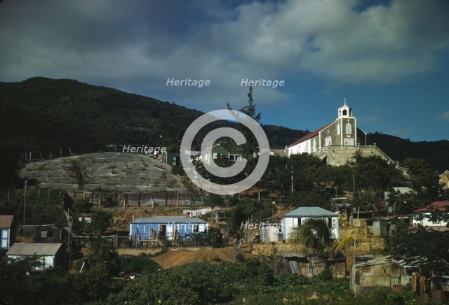 French village, a small settlement on St. Thomas Island, Virgin Islands, 1941. Creator: Jack Delano.