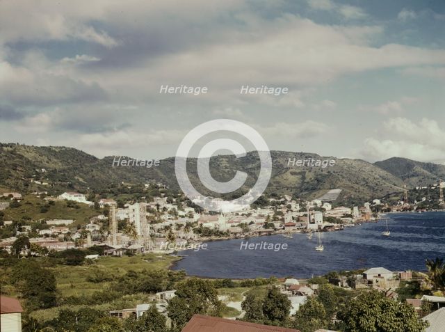 French village, a small settlement on St. Thomas Island, Virgin Islands, 1941. Creator: Jack Delano.