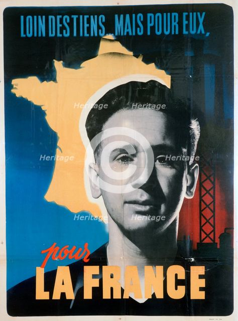 French voluntary work poster, c1942-1944. Artist: Unknown