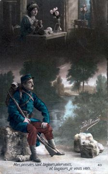 French WWI postcard, 1914-1918