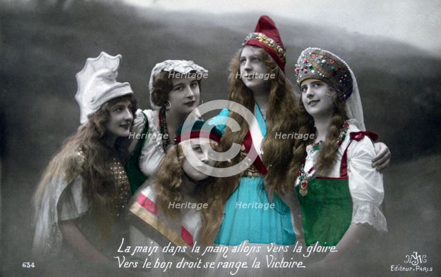 French WWI postcard, 1914-1918. Artist: Unknown