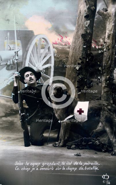 French WWI postcard, 1914-1918. Artist: Unknown