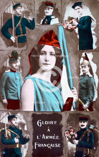 French WWI postcard, 1914-1918. Artist: Unknown