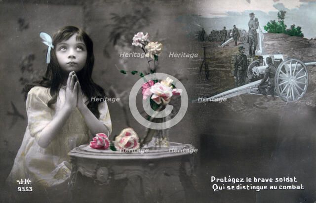 French WWI postcard, 1914-1918. Artist: Unknown