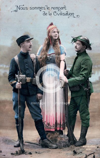 French WWI postcard, 1914-1918. Artist: Unknown