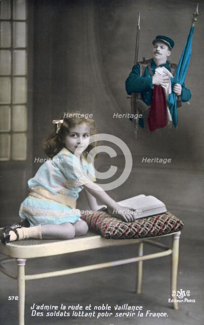 French WWI postcard, 1914-1918. Artist: Unknown