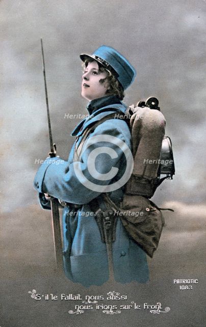 French WWI postcard, 1914-1918. Artist: Unknown