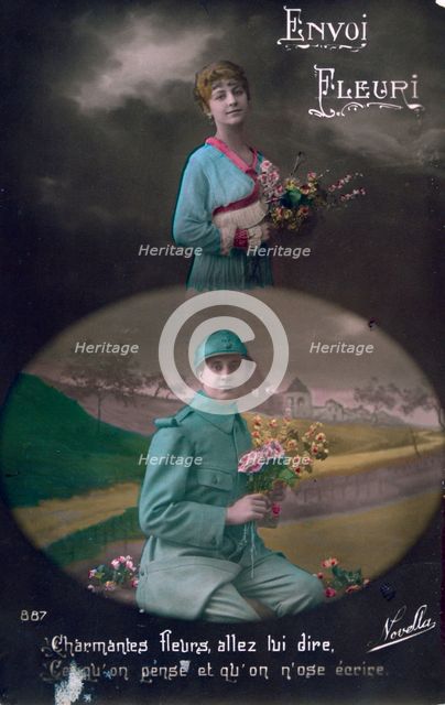 French WWI postcard, 1914-1918. Artist: Unknown