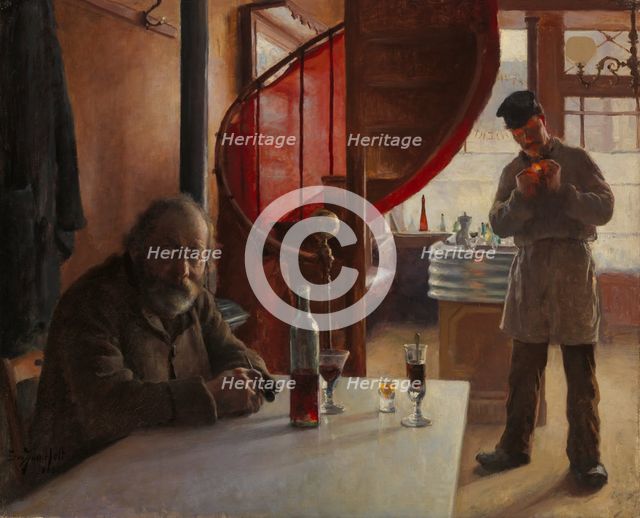French Wine Bar, 1888. Creator: Eero Jarnefelt.