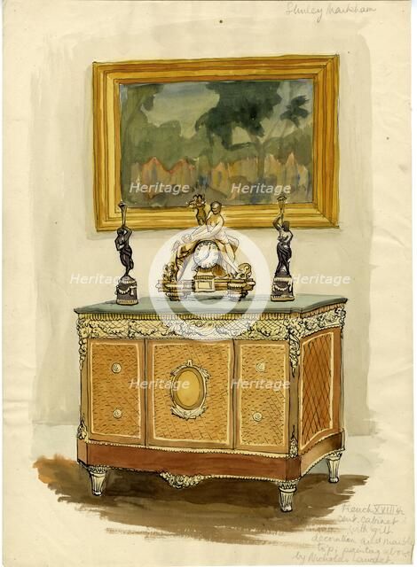 'French XVIIIth century cabinet', c1950. Creator: Shirley Markham.