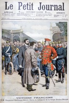 Frenchman Leon Thery, winner of the Gordon Bennett Cup in auto racing, 1904