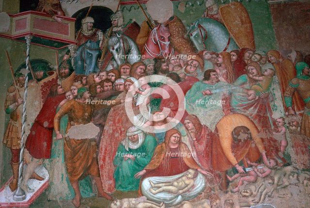 Fresco of the massacre of the innocents, 15th century. Artist: Unknown