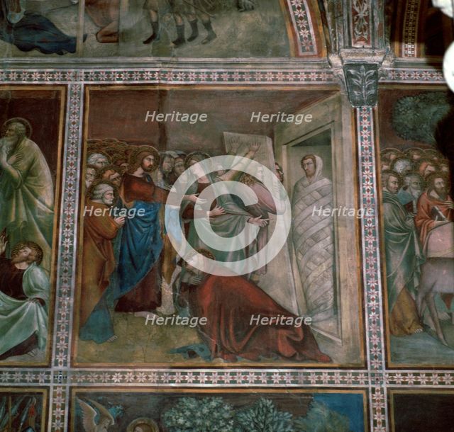 Fresco of the raising of Lazarus, 14th century. Artist: Unknown