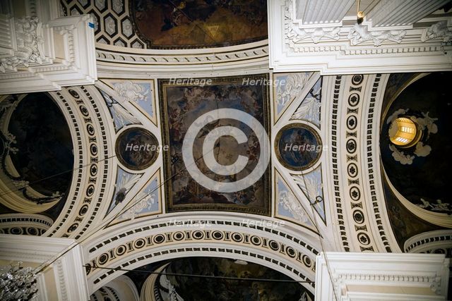 Fresco on the ceiling, Basilica of Our Lady of the Pillar, Zaragoza, Spain, 2007. Artist: Samuel Magal