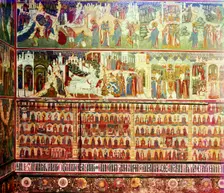 Fresco on the left wall in the Church of Saint John the Precursor, Yaroslavl, 1911. Creator: Sergey Mikhaylovich Prokudin-Gorsky