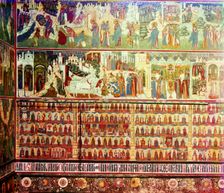Fresco on the left wall in the Church of Saint John the Precursor, Yaroslavl, 1911. Creator: Sergey Mikhaylovich Prokudin-Gorsky