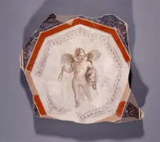 Fresco Depicting Cupid holding Two Sticks and a Pail, 1st century A.D.. Creator: Unknown