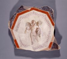 Fresco Depicting Cupid holding Two Sticks and a Pail, 1st century A.D.. Creator: Unknown