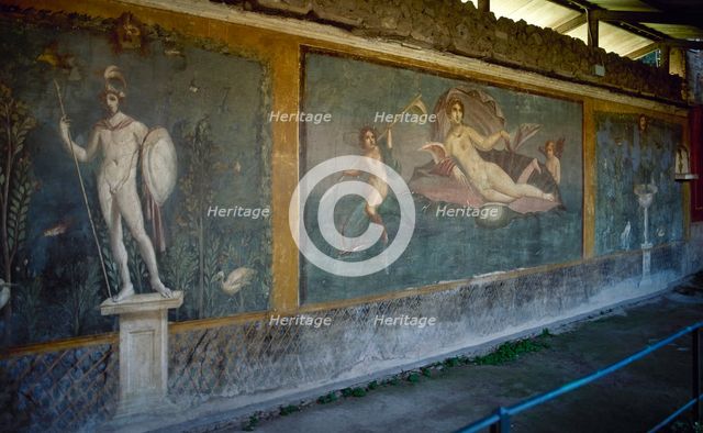 Fresco depicting Mars and Venus, Pompeii, Italy, 1st century AD, (2002). Creator: LTL.