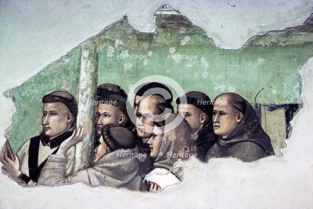 Fresco detail by Giotto of life of St Francis, Santa Croce, Florence, early 14th century. 