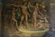 Fresco detail from the Chamber of Amor and Psyche, 1526-1534. Artist: Romano, Giulio (1499-1546)