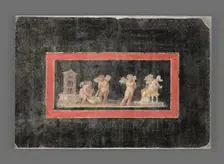 Fresco Fragment with Cupids and Psyche Making Perfume, A.D. 50-79. Creator: Unknown