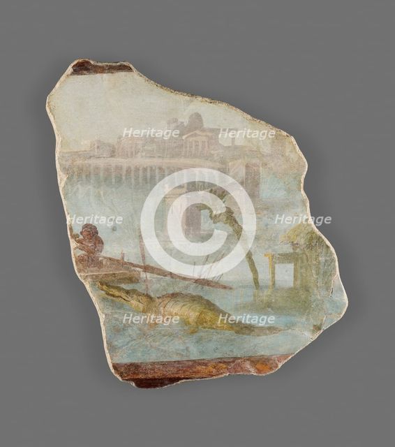 Fresco Fragment with Nilotic Landscape, A.D. 1-79. Creator: Unknown.