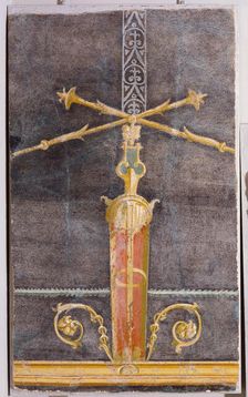 Fresco fragments (7), A.D. 50-79. Creator: Unknown