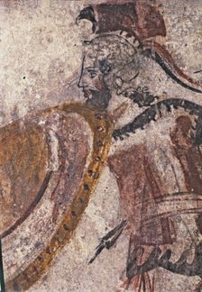 Fresco from the Lucan tomb representing a warrior