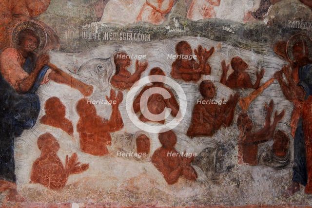 Fresco in the Cathedral of Our Lady of the Sign, Novgorod, Early 18th cen.. Artist: Bakhmatov, Ivan Yakovlevich (active Early 18th cen.)