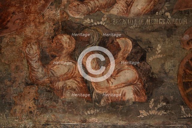 Fresco in the Cathedral of Our Lady of the Sign, Novgorod, Early 18th cen.. Artist: Bakhmatov, Ivan Yakovlevich (active Early 18th cen.)