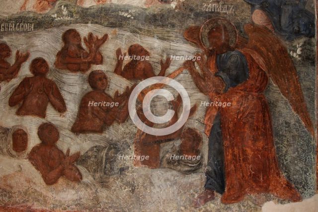 Fresco in the Cathedral of Our Lady of the Sign, Novgorod, Early 18th cen.. Artist: Bakhmatov, Ivan Yakovlevich (active Early 18th cen.)