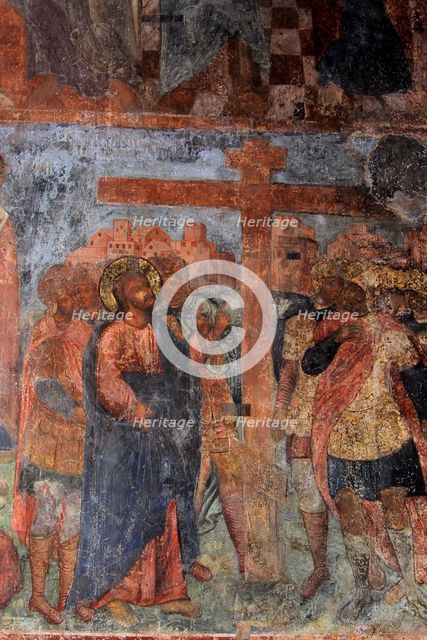 Fresco in the Cathedral of Our Lady of the Sign, Novgorod, Early 18th cen.. Artist: Bakhmatov, Ivan Yakovlevich (active Early 18th cen.)