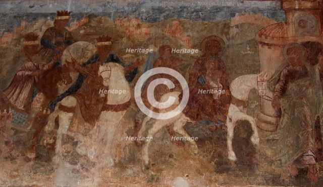 Fresco in the Cathedral of Our Lady of the Sign, Novgorod, Early 18th cen.. Artist: Bakhmatov, Ivan Yakovlevich (active Early 18th cen.)