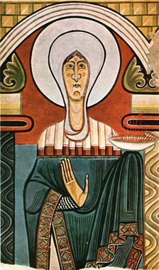 Fresco in the church of Sant Climent de Tahüll, Catalonia, Spain, (1928). Creator: Unknown