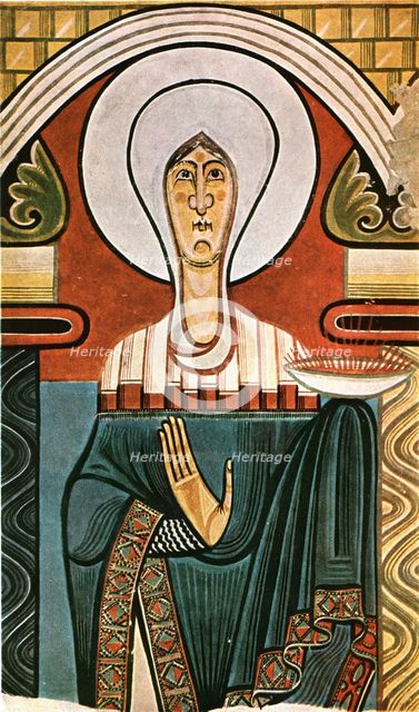 Fresco in the church of Sant Climent de Tahüll, Catalonia, Spain, (1928). Creator: Unknown.