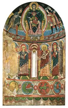 Fresco in the church of Santa Maria de Taüll, Catalonia, Spain, (1928). Creator: Unknown