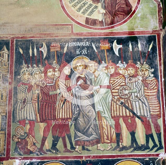Fresco (reconstruction) of Ladies of Minoan Royal Court, Knossos, Greece, c20th century.  Artist: Unknown.